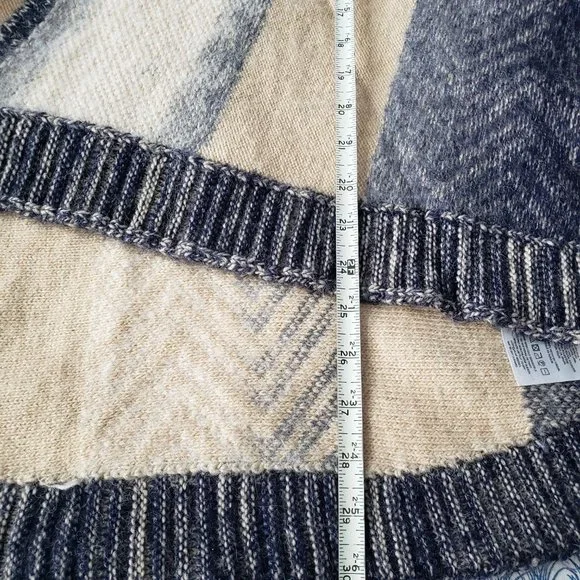 Anthropologie Sleeping on Snow Mabli Sweater Vest Beige Blue - Picture 6 of 7